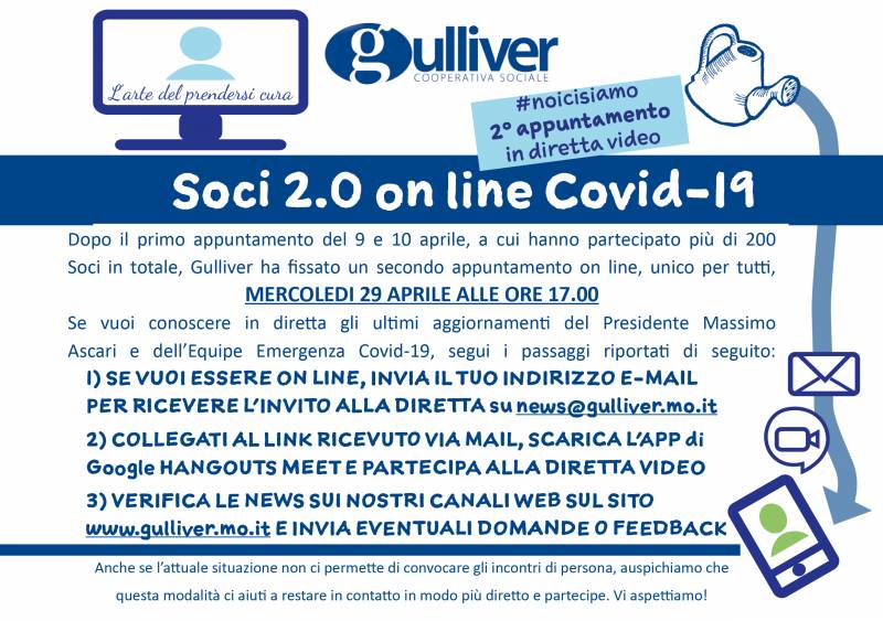 Soci 2.0 on line Covid-19: secondo appuntamento