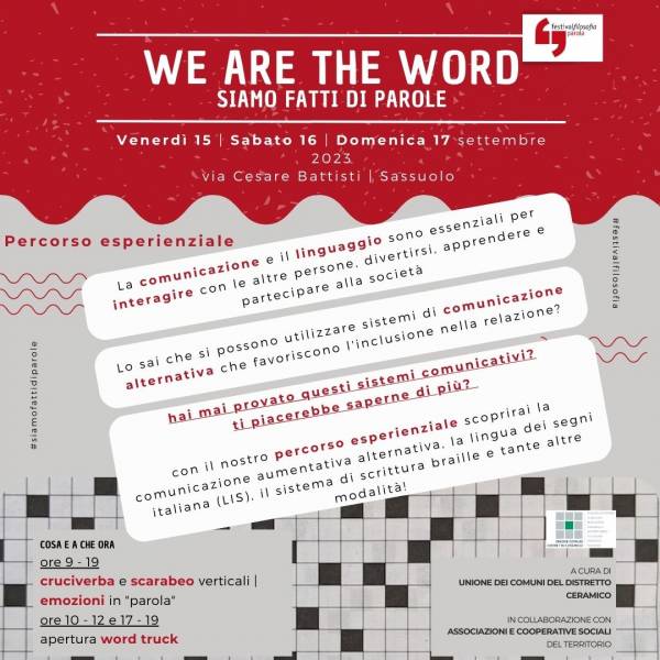 WE ARE THE WORD – Siamo fatti di parole