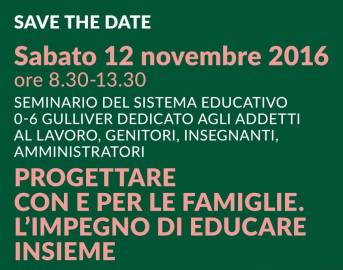 Save the date. Progettare con e per le famiglie: l’impegno di educare insieme