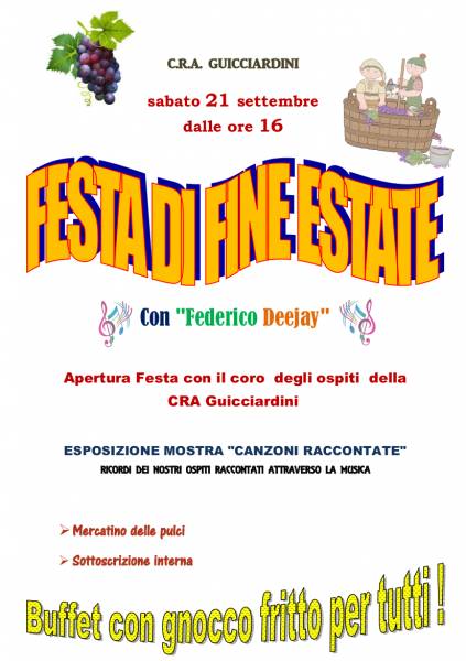 FESTA DI FINE ESTATE – CRA Guicciardini