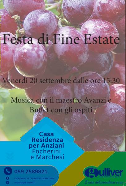 FESTA DI FINE ESTATE 2019 – CRA Focherini e Marchesi