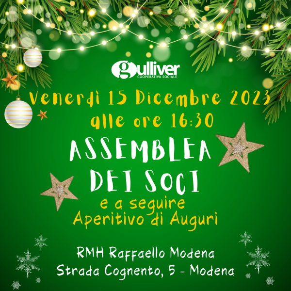 Assemblea dei Soci | 15 dicembre 2023 ore 16.30