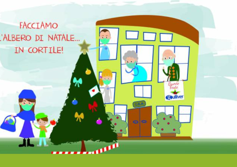 Facciamo l’albero di Natale in cortile!