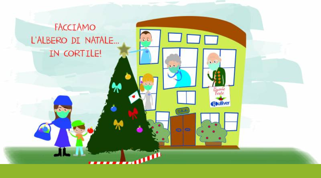 Facciamo l’albero di Natale in cortile!