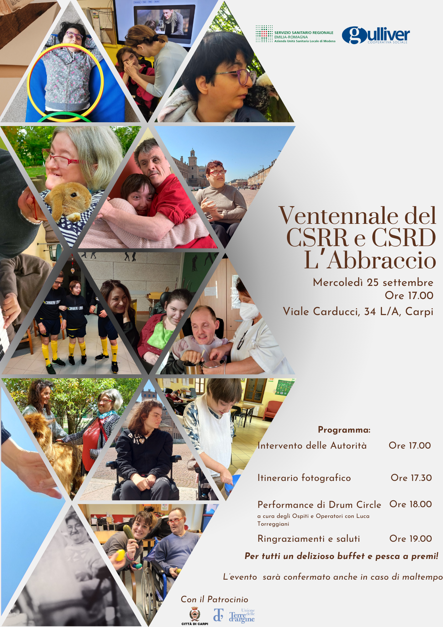 Ventennale del CSRR e CSRD L’Abbraccio