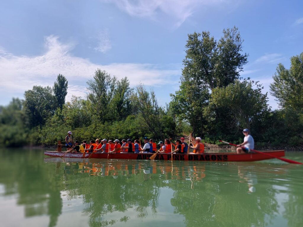 uscita in canoa dei centri gulliver con l'associazione canottieri mutina ai laghetti di campogalliano