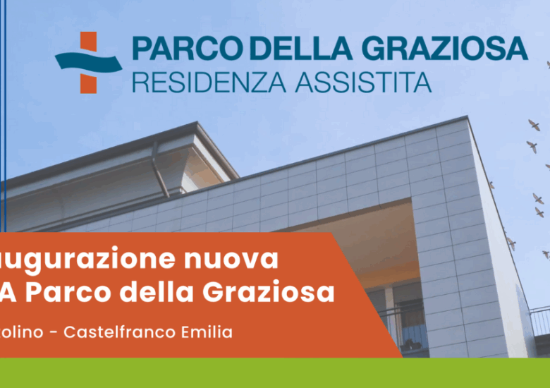 edificio della cra parco della graziosa con stormo di uccelli sullo sfondo