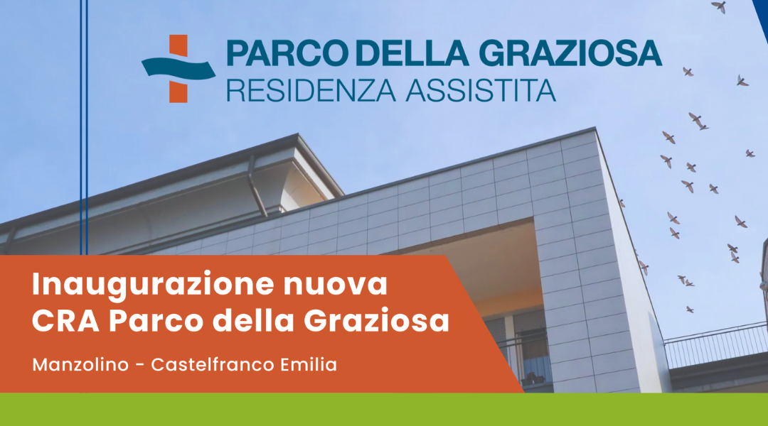 edificio della cra parco della graziosa con stormo di uccelli sullo sfondo